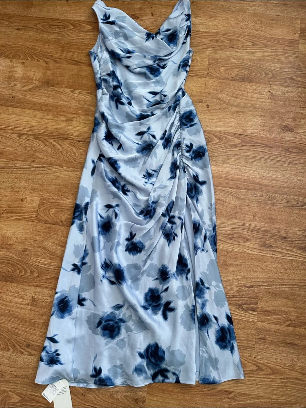 NWT Abercrombie & Fitch Blue Floral Cowl Maxi Dress S